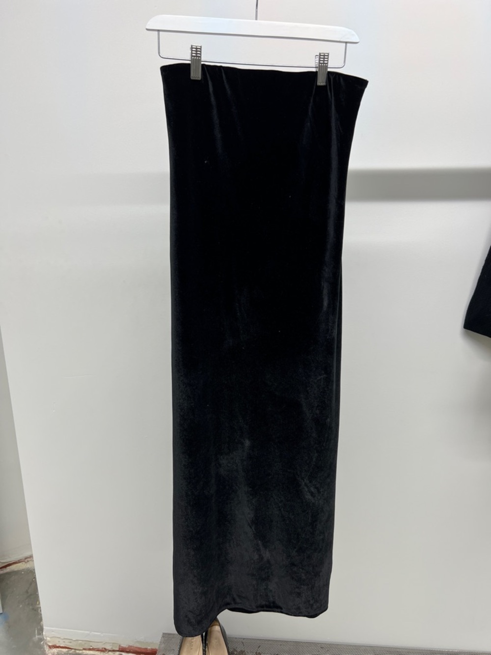 OAK + FORT Black Velvet Maxi Skirt